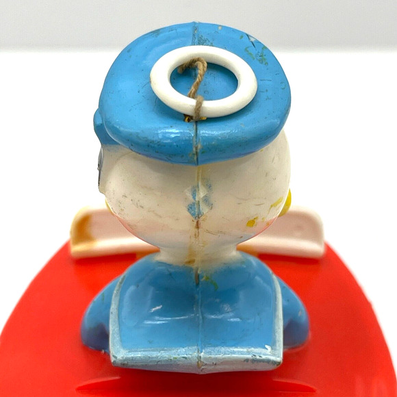Vintage Donald Duck Trickey Rider Walt Disney String Pull Toy Hard Plastic - Picture 14 of 14